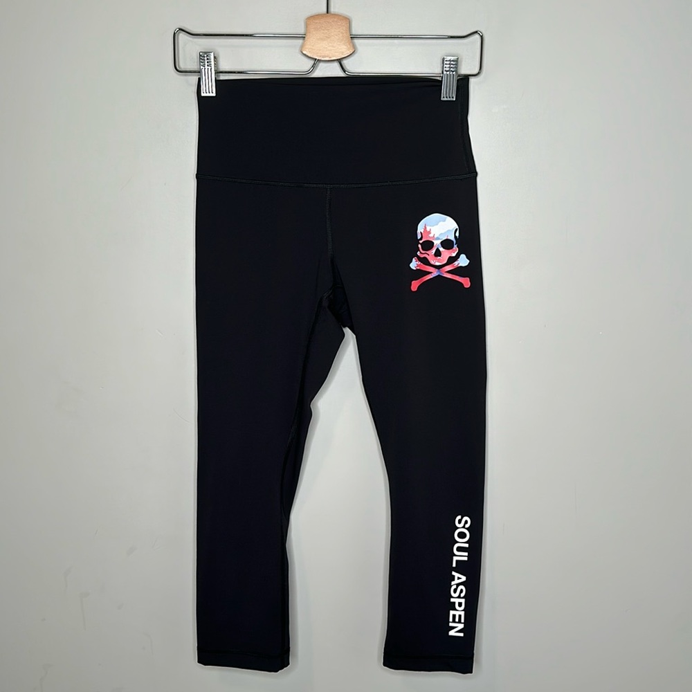 Lululemon x Soul Cycle SOUL Aspen In The Flow Black Crop Leggings